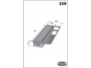 MECAFILTER ELP9292 oro filtras 
 Techninės priežiūros dalys -> Techninės priežiūros intervalai
4707328, 9214143, 1378084E50, 1378084E50000