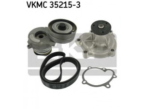 SKF VKMC 35215-3 vandens siurblys + V formos rumbuotas diržas, komplektas 
 Diržinė pavara -> Dirželio skriemulys
12 04 641, 12 04 853, 13 34 073