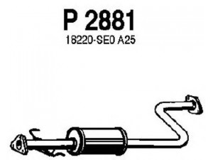FENNO P2881 vidurinis duslintuvas 
 Išmetimo sistema -> Duslintuvas
18220-SE0A25