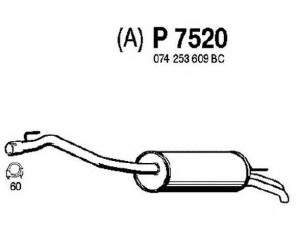 FENNO P7520 galinis duslintuvas 
 Išmetimo sistema -> Duslintuvas
074253609BC