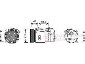 VAN WEZEL 5800K050 kompresorius, oro kondicionierius 
 Oro kondicionavimas -> Kompresorius/dalys
7D0820805C, 7D0820805H, 7D0820805K