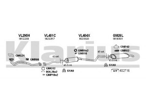 KLARIUS 390253U išmetimo sistema 
 Išmetimo sistema -> Išmetimo sistema, visa