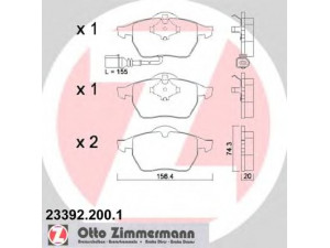 ZIMMERMANN 23392.200.1 stabdžių trinkelių rinkinys, diskinis stabdys 
 Techninės priežiūros dalys -> Papildomas remontas
1J0 698 151 K, 1J0 698 151 M, 8N0 698 151 A