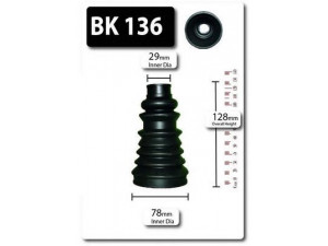 SHAFTEC BK136 gofruotoji membrana, kardaninis velenas 
 Ratų pavara -> Gofruotoji membrana