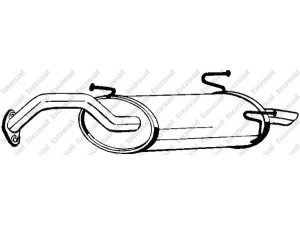 BOSAL 228-611 galinis duslintuvas 
 Išmetimo sistema -> Duslintuvas
17430-11060, 17430-1106083
