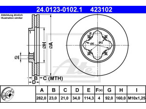 ATE 24.0123-0102.1 stabdžių diskas 
 Dviratė transporto priemonės -> Stabdžių sistema -> Stabdžių diskai / priedai
45251-SM4-G01, 45251-SM4-G02, 45251-SN7-E50