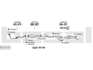 BOSAL 032.053.64 išmetimo sistema 
 Išmetimo sistema -> Išmetimo sistema, visa