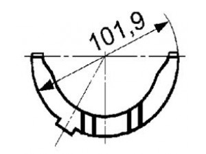 KOLBENSCHMIDT 86420610 atraminis tarpiklis, alkūninis velenas
