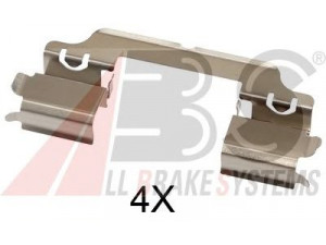 A.B.S. 1716Q priedų komplektas, diskinių stabdžių trinkelės 
 Stabdžių sistema -> Diskinis stabdys -> Stabdžių dalys/priedai