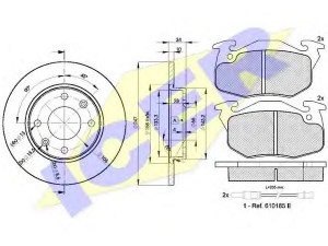 ICER 30633-4689 stabdžių rinkinys, diskiniai stabdžiai 
 Stabdžių sistema -> Diskinis stabdys -> Stabdžių remonto rinkinys
