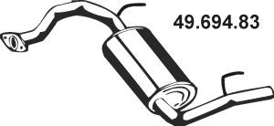 EBERSPÄCHER 49.694.83 galinis duslintuvas 
 Išmetimo sistema -> Duslintuvas
Z501-40-100B, Z533-40-100B