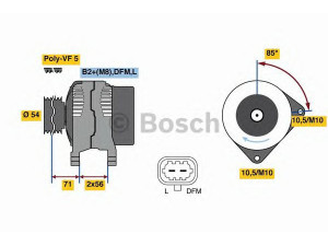 BOSCH 0 986 080 100 kintamosios srovės generatorius 
 Elektros įranga -> Kint. sr. generatorius/dalys -> Kintamosios srovės generatorius
93188158, 13222933, 6204218, 93188158