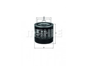 KNECHT OC 63 alyvos filtras 
 Techninės priežiūros dalys -> Techninės priežiūros intervalai
440052346, 605411880001, 605417880001