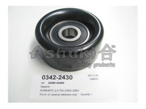ASHUKI 0342-2430 kreipiantysis skriemulys, V formos rumbuotas diržas 
 Diržinė pavara -> V formos rumbuotas diržas/komplektas -> Laisvasis/kreipiamasis skriemulys
25286-4A000, 25286-4A000, 45-0K-024/ASHIKA