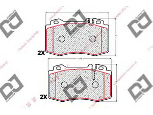 DJ PARTS BP1875 stabdžių trinkelių rinkinys, diskinis stabdys 
 Techninės priežiūros dalys -> Papildomas remontas
0034200520, 0034200820, 0034201820