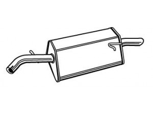 WALKER 22178 galinis duslintuvas 
 Išmetimo sistema -> Duslintuvas
96181295, 96302966, 96311398, 96351739