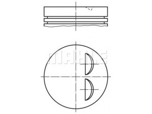 MAHLE ORIGINAL 011 90 11 stūmoklis 
 Variklis -> Cilindrai/stūmokliai