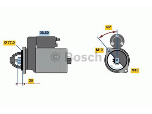 BOSCH 0 986 023 750 starteris 
 Elektros įranga -> Starterio sistema -> Starteris
36100 23170, 36100 23171, 36100 23170