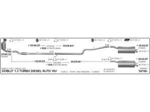 IMASAF 524000073 išmetimo sistema 
 Išmetimo sistema -> Išmetimo sistema, visa