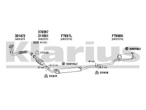 KLARIUS 330750U išmetimo sistema 
 Išmetimo sistema -> Išmetimo sistema, visa