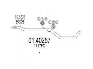MTS 01.40257 išleidimo kolektorius 
 Išmetimo sistema -> Išmetimo vamzdžiai
1717FC