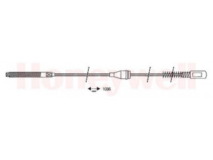 BENDIX 432121B trosas, stovėjimo stabdys 
 Stabdžių sistema -> Valdymo svirtys/trosai
522614, 522642, 90445986, 90538699