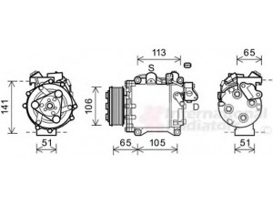 VAN WEZEL 2500K263 kompresorius, oro kondicionierius 
 Oro kondicionavimas -> Kompresorius/dalys
38810-RZY-A01