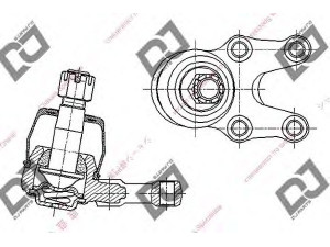 DJ PARTS DB1197 atramos/vairo trauklė 
 Ašies montavimas/vairavimo mechanizmas/ratai -> Sujungimai -> Atramos/vairo trauklė
40160-48W00, 40160-48W25, 40160-B9500