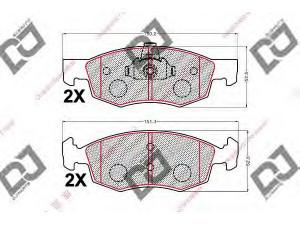 DJ PARTS BP2288 stabdžių trinkelių rinkinys, diskinis stabdys 
 Techninės priežiūros dalys -> Papildomas remontas
77362205, 77363496, 9948870, 55170904