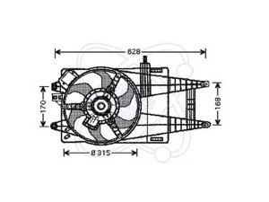 ELECTRO AUTO 32VF003 ventiliatorius, radiatoriaus
46524608, 46776540, 46785738, 46785741