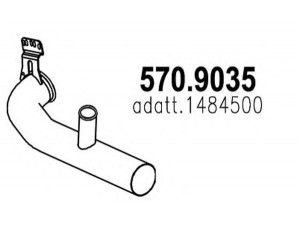 ASSO 570.9035 išleidimo kolektorius 
 Išmetimo sistema -> Išmetimo vamzdžiai
1484500