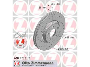 ZIMMERMANN 610.3702.52 stabdžių diskas 
 Dviratė transporto priemonės -> Stabdžių sistema -> Stabdžių diskai / priedai
272 404, 272 404 5, 274 170, 274 170 0