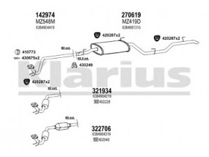 KLARIUS 600827E išmetimo sistema 
 Išmetimo sistema -> Išmetimo sistema, visa