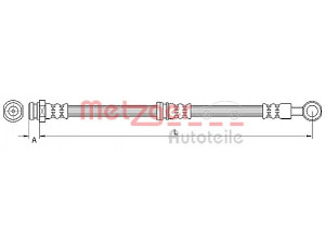 METZGER 4110744 stabdžių žarnelė 
 Stabdžių sistema -> Stabdžių žarnelės
4806.H8, 4650A529, 4806.H8