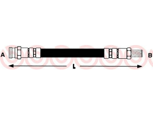 BREMBO T 68 064 stabdžių žarnelė 
 Stabdžių sistema -> Stabdžių žarnelės
7701365424, 171120B, 7701365424