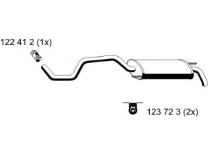 ERNST 121118 galinis duslintuvas 
 Išmetimo sistema -> Duslintuvas
6N0 253 609 AA, 6N0 253 609 AK