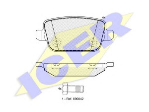 ICER 181801 stabdžių trinkelių rinkinys, diskinis stabdys 
 Techninės priežiūros dalys -> Papildomas remontas
1 439 867, 1 459 408, 1 477 803