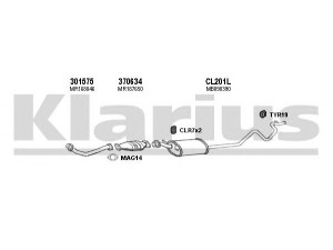 KLARIUS 210156U išmetimo sistema 
 Išmetimo sistema -> Išmetimo sistema, visa