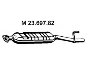EBERSPÄCHER 23.697.82 vidurinis duslintuvas 
 Išmetimo sistema -> Duslintuvas
202 490 35 21, 2084900321