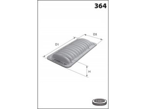 MECAFILTER ELP9328 oro filtras 
 Filtrai -> Oro filtras
4710951, 93195891, 1378073KA0, 1378073KA0000