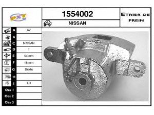 SNRA 1554002 stabdžių apkaba