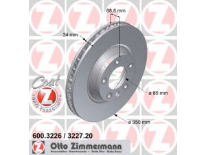 ZIMMERMANN 600.3227.20 stabdžių diskas 
 Stabdžių sistema -> Diskinis stabdys -> Stabdžių diskas
955 351 402 50, 955 351 402 51