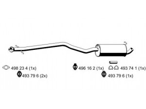 ERNST 331159 vidurinis duslintuvas 
 Išmetimo sistema -> Duslintuvas
1 581 938