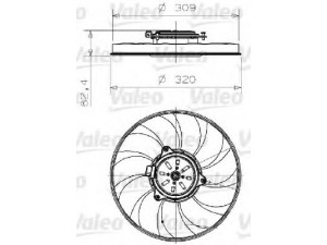 VALEO 696001 ventiliatorius, radiatoriaus 
 Aušinimo sistema -> Oro aušinimas
1341365, 24418347, 1341365, 24418347