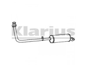 KLARIUS 250083 priekinis duslintuvas 
 Išmetimo sistema -> Duslintuvas
1740187601