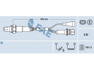 FAE 77109 lambda jutiklis 
 Išmetimo sistema -> Lambda jutiklis
60537650, 3462685, 3474457, 3474457-3