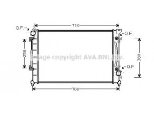 AVA QUALITY COOLING AI2157 radiatorius, variklio aušinimas 
 Aušinimo sistema -> Radiatorius/alyvos aušintuvas -> Radiatorius/dalys
4B0121251A, 4B0121251AK, 4B0121251N