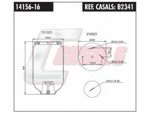 CASALS B2341 dėklas, pneumatinė pakaba