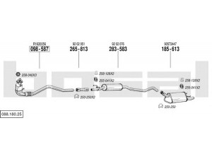 BOSAL 088.180.25 išmetimo sistema 
 Išmetimo sistema -> Išmetimo sistema, visa