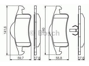 BOSCH 0 986 424 665 stabdžių trinkelių rinkinys, diskinis stabdys 
 Techninės priežiūros dalys -> Papildomas remontas
05011 970AB, 5011 970AB, 05011970AA